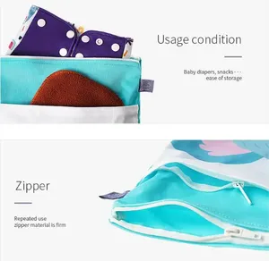 Happyflute Usine En Gros Bébé <span class=keywords><strong>Couche</strong></span> Lavable Sac Humide Étanche Trousse <span class=keywords><strong>De</strong></span> Maquillage Voyager Gym <span class=keywords><strong>Couche</strong></span> Pour Piscine Natation Maillot <span class=keywords><strong>De</strong></span> <span class=keywords><strong>Bain</strong></span> - Product Image 5