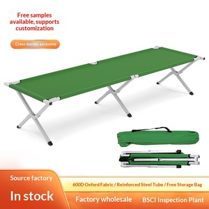 Letti <span class=keywords><strong>da</strong></span> <span class=keywords><strong>Campeggio</strong></span> Pieghevoli con Telaio in Alluminio e Ferro, Letto Singolo Portatile per Emergenze e Soccorso, 190x62x42cm - Product Image 2