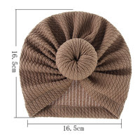 Gorro de Estilo Donut de Color Sólido con Lazo de Algodón y Poliéster, Lindo y Dulce, para Bebés, para las Cuatro Estaciones
