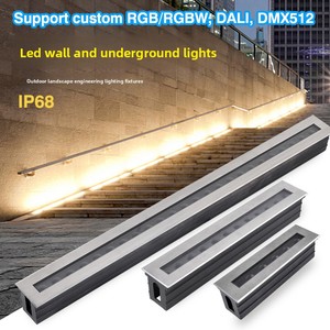 Striscia di copertura in acciaio inossidabile lampade interrate per esterni IP65 impermeabili a bassa tensione lampade alogene stradali parco piazza terra - Product Image 2