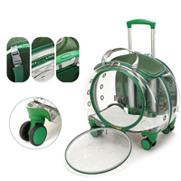 Tas Ransel Trolley Hewan Peliharaan Lipat, Tas Selempang Kucing, Tas Trolley Hewan Peliharaan, Tas Anjing Transparan, Koper