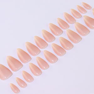 AIERFEI Ongles en gel souple de qualité salon, forme amande courte, style français, à presser, faux ongles, vente en gros - Product Image 3