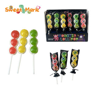 Piruleta de Halloween con Forma de Ojo de Monstruo, Caramelo Duro en Barra Hecho con Azúcar, Empaquetado en Bolsas - Product Image 1