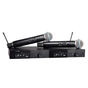 ไมโครโฟนไร้สาย UHF แบบสองช่องสัญญาณ SLXD4D รุ่น BETA58A ไมค์แบบมือถือและแบบหนีบปกเสื้อ ไมโครโฟนไร้สายระดับมืออาชีพ SLXD สำหรับโบสถ์ - Product Image 2