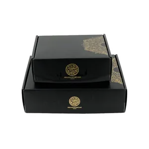 Изготовленная на заказ черная Роскошная большая бумажная Обувь Одежда гофрированная доставка Почтовая коробка для упаковки