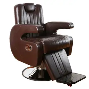 2022ブラウンレザー美容師高級理髪椅子アームレスト機器アンティーク供給