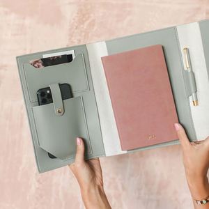 Étui de protection pour livre en cuir PU de qualité supérieure avec logo personnalisé, poche pour téléphone, porte-cartes, multifonctionnel, pochette pour Bible, journal, cadeaux de bienvenue - Product Image 3
