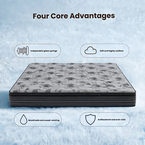 Versatile Hybrid <b>Mattress</b> Individual Pocket Spring System with Soft <b>Foam</b> Top for All Sleeping Positions Queen - Product Image 4