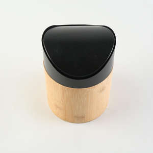 Cubo de Basura Inteligente, Ecológico y Moderno de Bambú con Tapa Abatible para Cocina, Dormitorio, Oficina, Sala de Estar, con Contenedor de Madera - Product Image 4