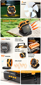 Ventilador Solar Portátil de 20000mAh para Emergencias al Aire Libre, Camping, Escritorio, Linterna para Tienda de Campaña - Product Image 2
