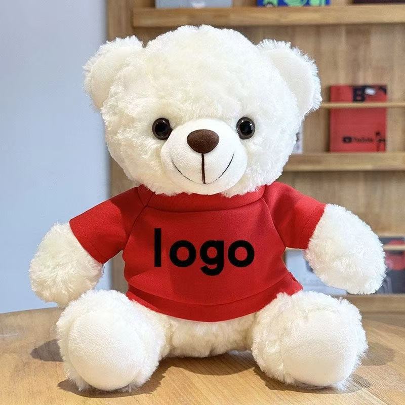 T-shirt orso bianco-rosso