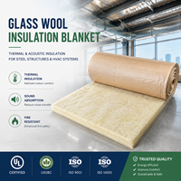 Couverture ignifuge en fibre de verre à résistance thermique ASTM C1338 R15 avec revêtement Kraft pour l'isolation des toitures de bâtiments métalliques
