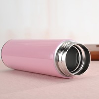 Pantalla de temperatura LED Termos digitales Botella de agua inteligente Logotipo personalizado Frascos de vacío aislados de acero inoxidable Termo recto