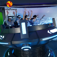 Machines de divertissement 9D, équipement de jeu VR UFO 360°, ensemble de jeu VR rotatif 5 places, cinéma volant, chaise VR montagnes russes