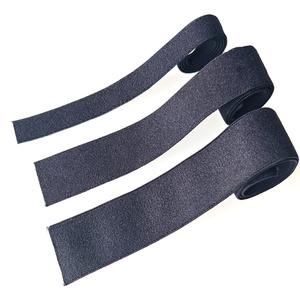 Elástico de banda de felpa negra en stock con cincha de cintura elástica baja MOQ - Product Image 1