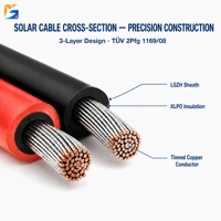 4mm² 6mm² Solarkabel PV DC-Kabel Doppelt Isoliertes Solarpanel-Verlängerungskabel für Solaranlagen