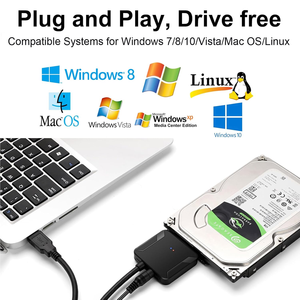 <span class=keywords><strong>Cable</strong></span> adaptador SATA a USB 3.0 para <span class=keywords><strong>disco</strong></span> duro <span class=keywords><strong>externo</strong></span> de 2,5 y 3,5 pulgadas, SSD, fuente de alimentación UASP. - Product Image 3