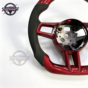 พวงมาลัยคาร์บอนไฟเบอร์แบบกำหนดเองสำหรับรถยนต์ปี 2020 992 S/2021 GTS/2021 Taycan - Product Image 4