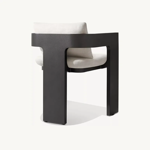 Set di Sedie da Pranzo per Esterni in Lega di Alluminio per Hotel e Ville, Arredamento Moderno per Patio, Giardino e Cortile, Set Tavolo Impermeabile per Esterni - Product Image 4