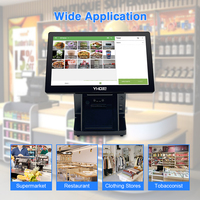 Haute durabilité 15.6 pouces CTP écran tactile POS Machine LED8/VFD caisse enregistreuse en option pour les supermarchés et les restaurants de détail