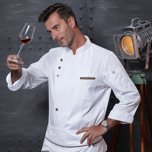 Blouses de Chef Personnalisées à Manches Longues pour Hommes – Uniformes de Restaurant, Bar et Cuisine – Veste de Chef – Tenues Professionnelles pour <span class=keywords><strong>la</strong></span> Restauration - Product Image 1