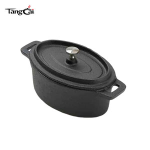 Mini ensemble <span class=keywords><strong>de</strong></span> batterie <span class=keywords><strong>de</strong></span> cuisine en fonte pré-assaisonnée, comprenant un faitout ovale et un plat à <span class=keywords><strong>gratin</strong></span>, pour <span class=keywords><strong>gratin</strong></span> <span class=keywords><strong>de</strong></span> <span class=keywords><strong>légumes</strong></span>, tarte aux fruits et service <span class=keywords><strong>de</strong></span> table en restaurant - Product Image 3