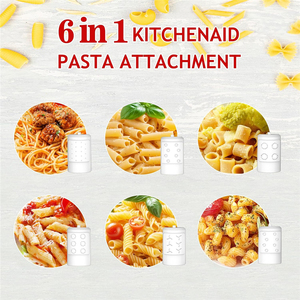 อุปกรณ์ทำพาสต้าแบบกด 6 in 1 สำหรับเครื่องผสม<span class=keywords><strong>อาหาร</strong></span> KitchenAid รุ่น Gourmet Pasta Maker พร้อมแผ่นทำพาสต้า 6 แบบ อุปกรณ์เสริมสำหรับ<span class=keywords><strong>ทำ</strong></span>เส้นก๋วยเตี๋ยวสด<span class=keywords><strong>ทำ</strong></span>เองที่บ้าน - Product Image 5