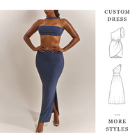 Nuevo Estilo 2026: Vestido Largo Tubo Corto Sexy sin Espalda para Mujer, Alta Gama, Personalizado, MOQ Bajo