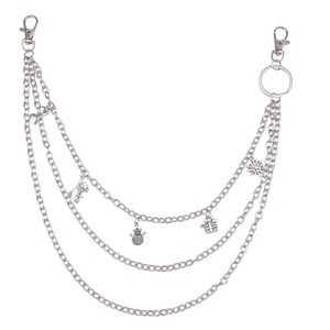 Chaîne de taille Yueli style européen et américain, pendentif flocon de neige en métal multicouche, cadeau de Noël, chaîne de corps unisexe tendance - Product Image 5
