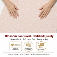 Tissu jacquard à motifs floraux multi-usages 185GSM 100% polyester 150S pour chaussures et sacs