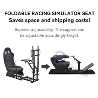 GY032-2 Simulateur de course automobile avec cadre métallique, ensemble de jeu avec volant et sièges pour Thrustmaster T3PA, PXN
