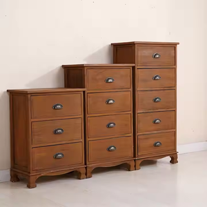 Offre spéciale d'usine Vente en gros Armoire en bois massif de couleur rôtie antique avec tiroir Table de chevet Table d'appoint pour ensembles de meubles de salon - Product Image 6