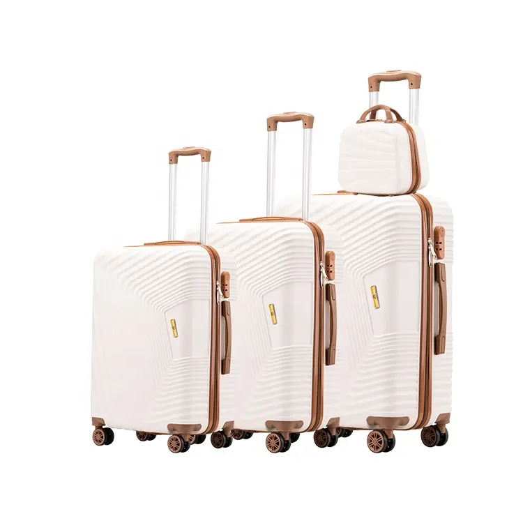 Рекламный набор багажа из АБС-пластика, ручная кладь, путешествие в самолете, чемодан на колесиках из 3 предметов, OEM и ODM