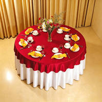 Housses de chaise jacquard personnalisées avec ceinture décorative, nappes rondes, housses de chaise de banquet, jupes de table pour mariage et hôtel