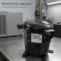 ضاغط CR47KQ-PFV-555 بديل، ضاغط محكم الإغلاق R22، 208/230 فولت، 60 هرتز، قطعة غيار للتبريد