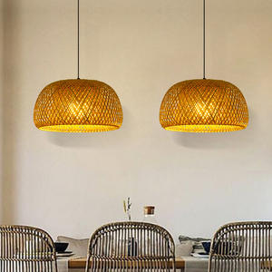 Luci pendenti in Rattan intrecciate in stile sud-est asiatico lampade a sospensione lampadario eleganti - Product Image 2