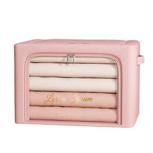 Boîte de rangement pour vêtements Yiwu, rectangulaire, en tissu uni avec fenêtre, pour vêtements épais et couettes, utilisation dans la garde-robe - Product Image 4