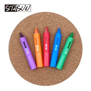 Crayons de bain rétractables 6 couleurs, lavables et non toxiques, marqueurs hydrosolubles, papeterie sécurisée pour enfants pour carrelage de <span class=keywords><strong>baignoire</strong></span> et verre - Product Image 2
