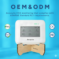 Medidor de Calidad del Aire Aeropulse Todo en Uno con 8 Sensores, Mide PM2.5, CO2, TVOC, Humedad, Temperatura, Conexión WiFi, Edificio Inteligente Tuya