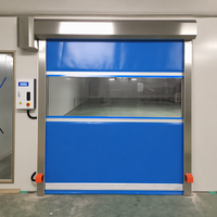Volet roulant électrique latéral moderne en polymère PVC avec composants en acier inoxydable et finition étanche pour atelier intérieur