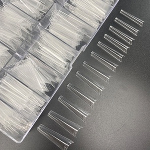 500 unids/bolsa medio cuadrado Tiempo Claro <span class=keywords><strong>XXL</strong></span> XXXL Tapered curva C recto ataúd puntas de uñas - Product Image 5