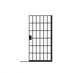 Puerta de Ducha de Panel Único Sin Marco, Negro Mate, 38W X 72H, Diseño de Entrada Abierta con Característica Fija, Vidrio Templado de 6mm - Product Image 1