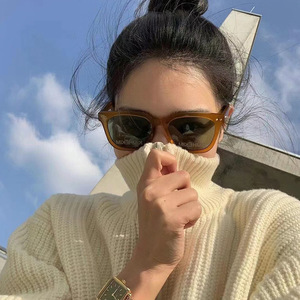 Kimhekim – lunettes de soleil pour femmes, monture carrée caramel, UV400, monture complète, lentille TAC Type 3, pare-soleil, Style de luxe, YC8829 - Product Image 1