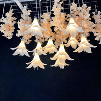 Luces Decorativas para Techo de Boda, Flores de Lirio, 10 Cabezas de Convolia, Guirnaldas de Luces LED Colgantes para Decoración de Bodas