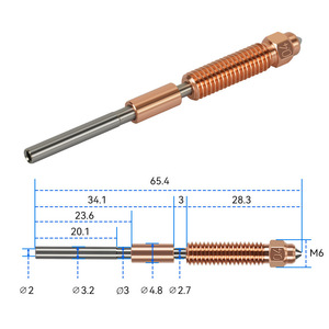Boquilla Integrada de Cromo, Zirconio y Cobre K1C M6 0.4mm para Impresora 3D Ender-3 V3 K1C K1 Max, Accesorio - Product Image 1