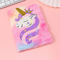 Carnet Kawaii A5 en Peluche Ours Mignon avec Serrure, Couverture en Tissu Imprimé, Reliure Cousue, Idéal Cadeau BTS pour Écrivains