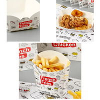 Caja de Papel Kraft con Logotipo Impreso Personalizado para Aperitivos, Caja Antigrasa para Papas Fritas y Hamburguesas, Embalaje para Comida Rápida para Llevar