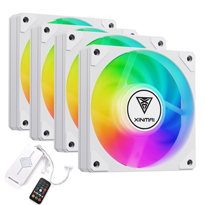 XINMAI Hydraulic Bearing ARGB Fan 81.76CFM High Airflow 120mm PWM Cooling Fan Dynamic Light Effect OEM for Desktop <strong>PCGaming</strong> Case - Product Image 1