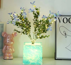 Lampe de nuit LED décorative en forme de pot de fleurs, ambiance lumineuse, rose, tournesol, marguerite, arbre - Product Image 3