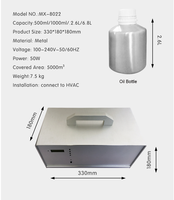 Diffuseur d'huiles essentielles portable en aluminium pour hôtel, type commercial, avec pompe à air importée, contrôle par application WIFI, 5000 m³, 2,6 L, 6,2 L, type-C